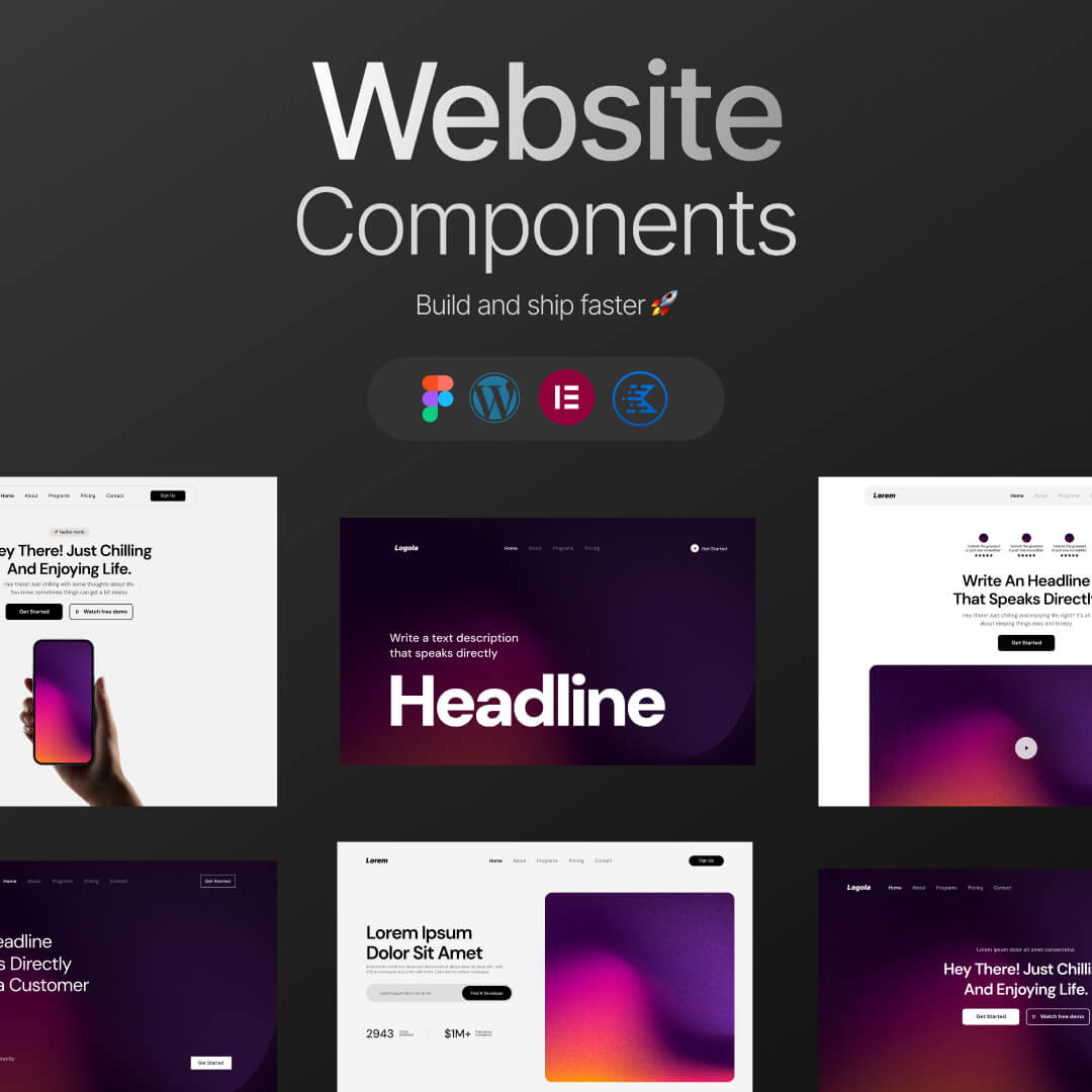 Website Components & Blocks Template