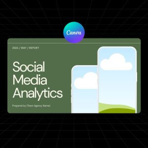 Social Media Report Analysis Canva Template